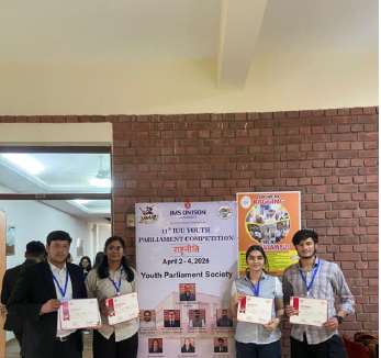 Report on Participation of The ICFAI University students in the 11th IUU Youth Parliament Competition at the IMS Unison University, Dehradun.